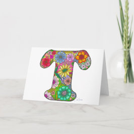 フローラレターTグリーティングカード – 内空白の部 カード