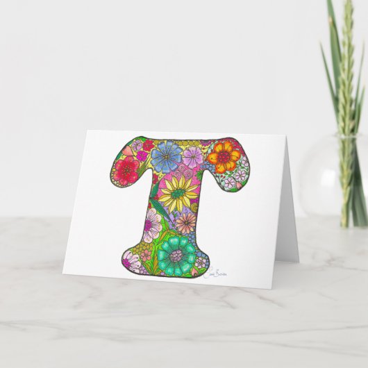 フローラレターTグリーティングカード – 内空白の部 カード (正面)