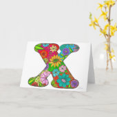 フローラレターXグリーティングカード – 内空白の部 カード (黄色い花)