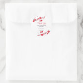 フローラレッドさくらんぼブロッサム桜ありがとう ラウンドシール (バッグ)