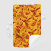 フローラレッドエレガント&金ゴールドモンセルラチューリップ ゴルフタオル (インサイチュ)