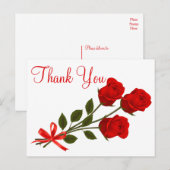 フローラレッドサンキューバラフラワー結婚ズの愛 ポストカード (正面/裏面)