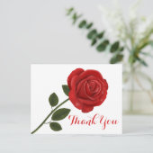 フローラレッドサンキューバラフラワー結婚ズの愛 ポストカード (スタンド正面)