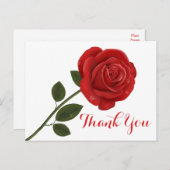 フローラレッドサンキューバラフラワー結婚ズの愛 ポストカード (正面/裏面)