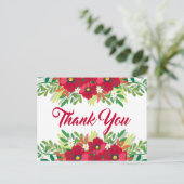 フローラレッドサンキューバーガンディ花 ポストカード (スタンド正面)