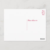 フローラレッドサンキューバーガンディ花 ポストカード (裏面)