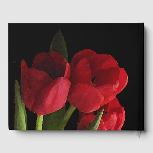 フローラレッドチューリップフラワーズキンセアニラゲストブック ゲストブック (裏面)