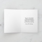 フローラレッドパーソナライズされたローズ70誕生日 カード (内部)