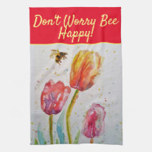 フローラレッドピンクチューリップ心配しないハッピーティー