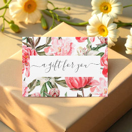 フローラレッドピンクホワイトビジネスギフト券