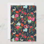 フローラレッドピンク結婚ブライト 招待状 (裏面)