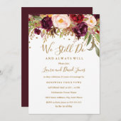 フローラレッドブルゴーニュ誓の更新 招待状 (正面/裏面)