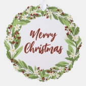 フローラレッドベリーグリーンリースから オーナメントカード (裏面)