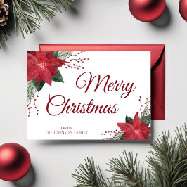フローラレッドポインセチア聖降誕祭のご挨拶 ポストカード