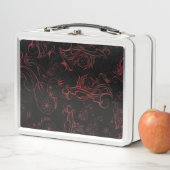 フローラレッドメタルランチボックス メタルランチボックス (インサイチュ)