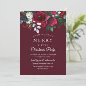 フローラレッドモダンブルゴーニュのクリスマスパーティー 招待状 (スタンド正面)