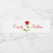 フローラレッドローズフラワーガーデンロマンチック結婚ズ ペットボトルラベル (シングルラベル)