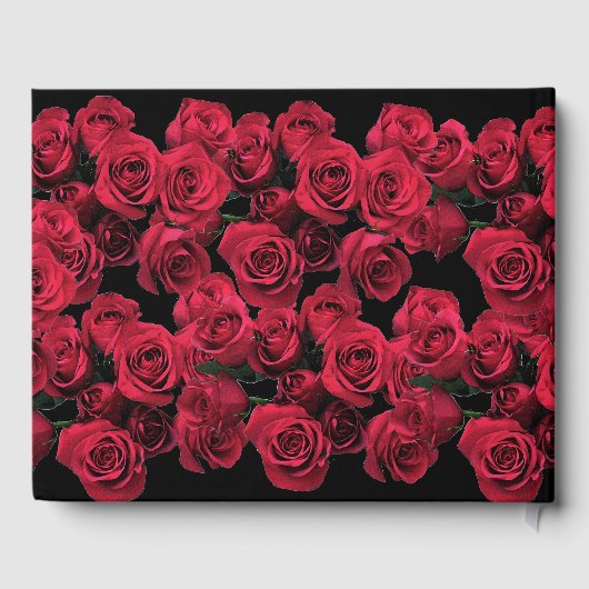 フローラレッドローズフラワーズバースデーパーティーゲストブック ゲストブック (裏面)