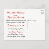 フローラレッドローズフラワー – 結婚披露宴 インビテーションポストカード (裏面)