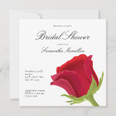 フローラレッドローズブライダルシャワー 招待状 (正面)