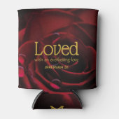 フローラレッドローズ愛のモノグラム 缶クーラー (正面)