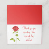 フローラレッドローズ結婚フラワーズサンキューボタニカル プレイスカード (外部開封)