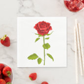 フローラレッドローズ結婚フラワーズブライダルシャワー スタンダードランチョンナプキン (インサイチュ)