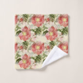 フローラレッドローズ バスタオルセット (ウォッシュタオル)