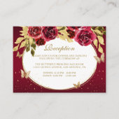 フローラレッド金ゴールドティアラバタフライキンセアニラ エンクロージャーカード (正面)