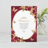 フローラレッド金ゴールドティアラバタフライフォトキンチェニェラ サンキューカード (スタンド正面)