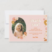 フローラレトロフォト誕生日サンキューカード サンキューカード (正面)