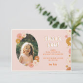フローラレトロフォト誕生日サンキューカード サンキューカード (スタンド正面)