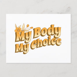 フローラレトロマイ体マイチョイス女性の権利 ポストカード