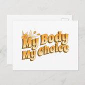 フローラレトロマイ体マイチョイス女性の権利 ポストカード (正面/裏面)
