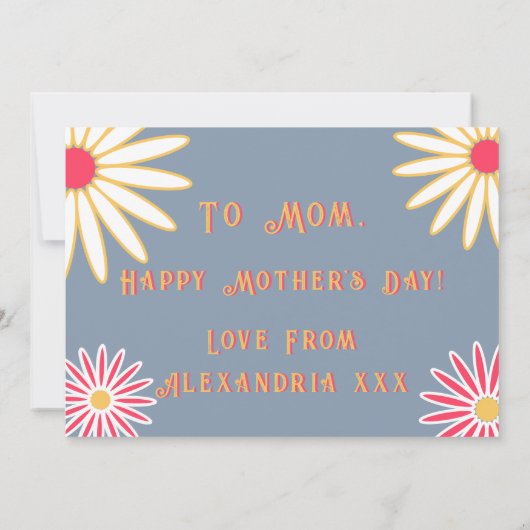 フローラレトロマザーズデイカード カード (裏面)