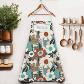 フローラレトロミッドセンチュリーネームモダンエプロン エプロン