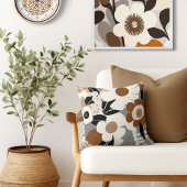 フローラレトロミッドセンチュリーモダン クッション