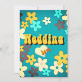 フローラレトロ1970sシック結婚式招待状 招待状 (正面)