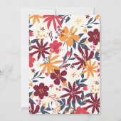 フローラレトロ70Sグルーヴィーヒッピーブライダルシャワー 招待状 (裏面)