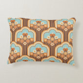 フローラレトロ: 70s壁紙リバイバル アクセントクッション (裏面)