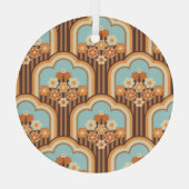 フローラレトロ: 70s壁紙リバイバル ガラスオーナメント (裏面)