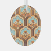 フローラレトロ: 70s壁紙リバイバル ガラスオーナメント (正面右)