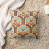 フローラレトロ: 70s壁紙リバイバル クッション (ブランケット)