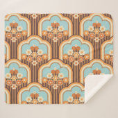 フローラレトロ: 70s壁紙リバイバル シェルパブランケット (正面(横))