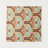 フローラレトロ: 70s壁紙リバイバル タペストリー (正面(横))