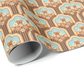 フローラレトロ: 70s壁紙リバイバル ラッピングペーパー (ロールコーナー)