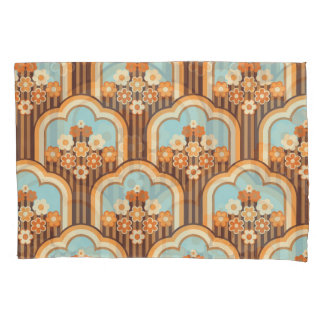 フローラレトロ: 70s壁紙リバイバル 枕カバー