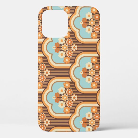 フローラレトロ: 70s壁紙リバイバル Case-Mate iPhoneケース (裏面)