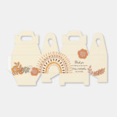 フローラレトロGroovy誕生日パーティー フェイバーボックス (折り畳みなし)