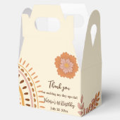 フローラレトロGroovy誕生日パーティー フェイバーボックス (オープン)